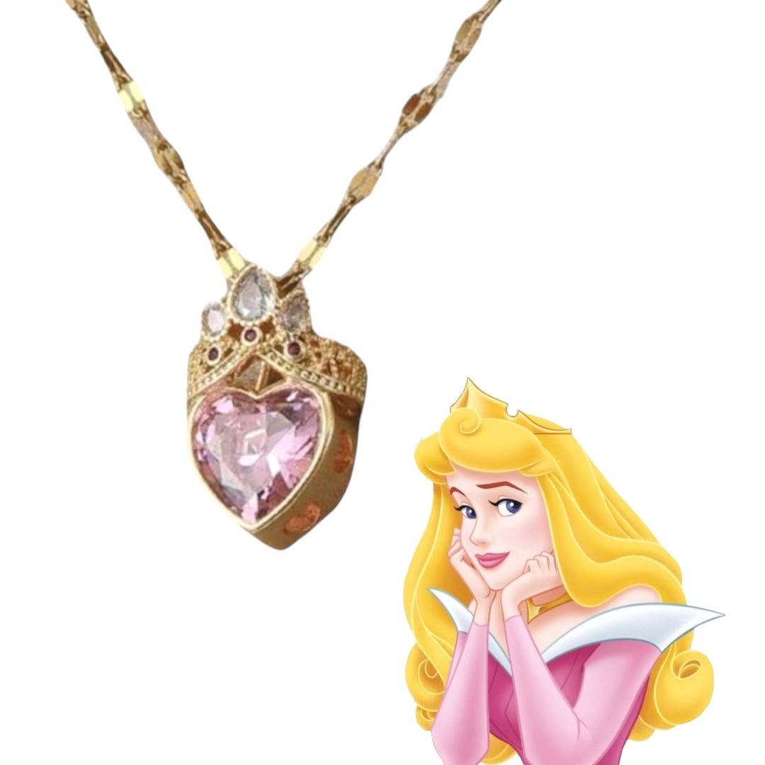 k. Κολιέ Disney Princess Aurora από Ανοξείδωτο Ατσάλι