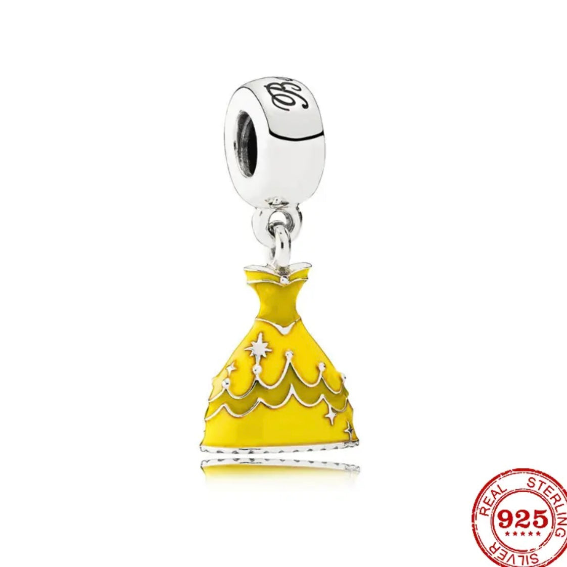 Charm για Βραχιόλι τύπου Pandora Φόρεμα Πεντάμορφης Ασήμι 925