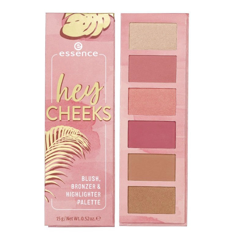 e. Face Blush, Highlighter & Bronzer Παλέτα Essence Hey Cheeks 15gr
