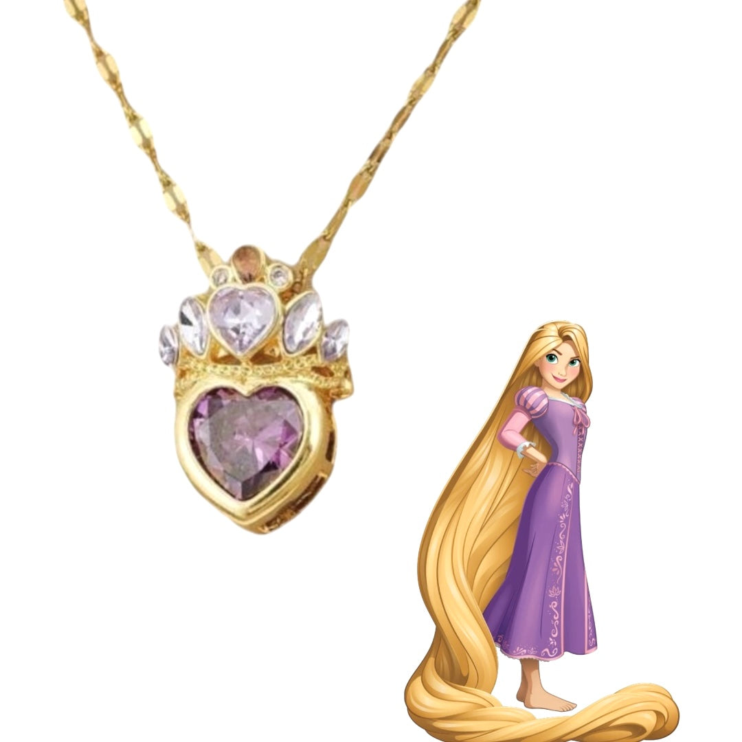 k. Κολιέ Disney Princess Rapunzel από Ανοξείδωτο Ατσάλι