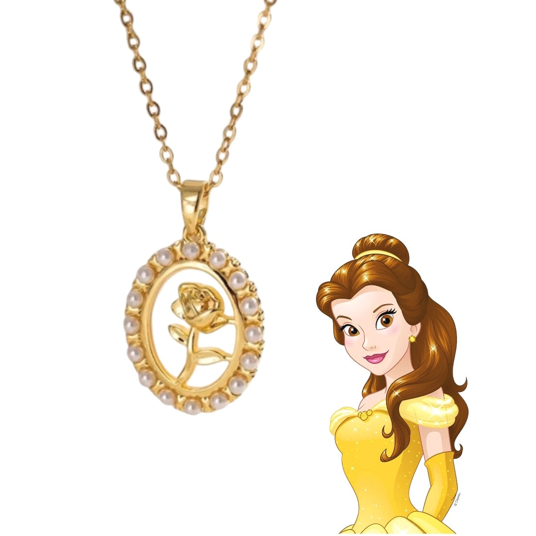 k. Κολιέ Disney Princess Belle από Ανοξείδωτο Ατσάλι