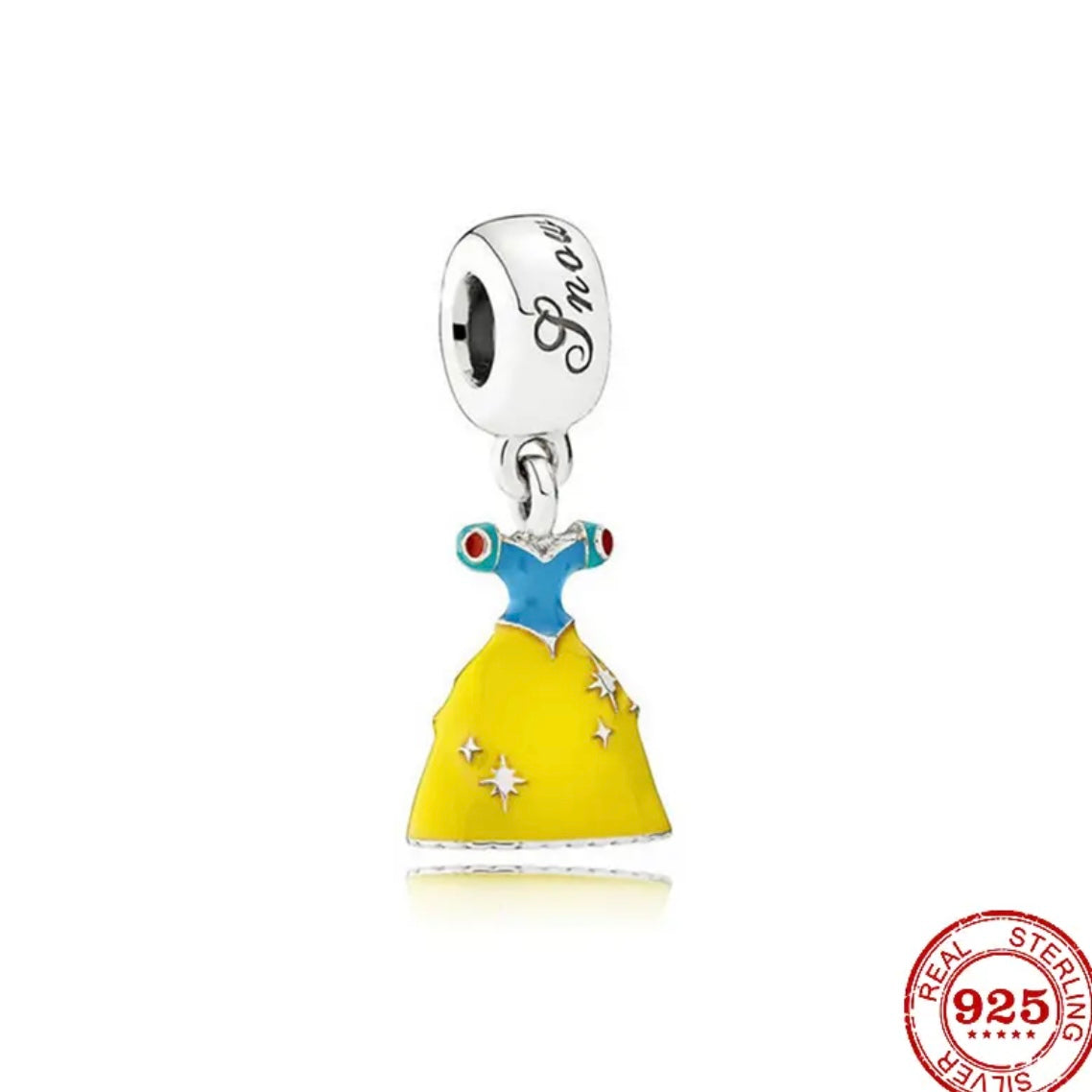 Charm για Βραχιόλι τύπου Pandora Φόρεμα Χιονάτης Ασήμι 925