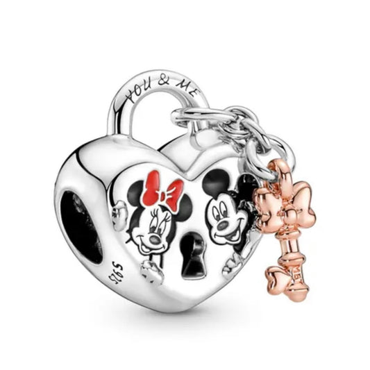 Charm για Βραχιόλι τύπου Pandora Mickey & Minnie Ασήμι 925