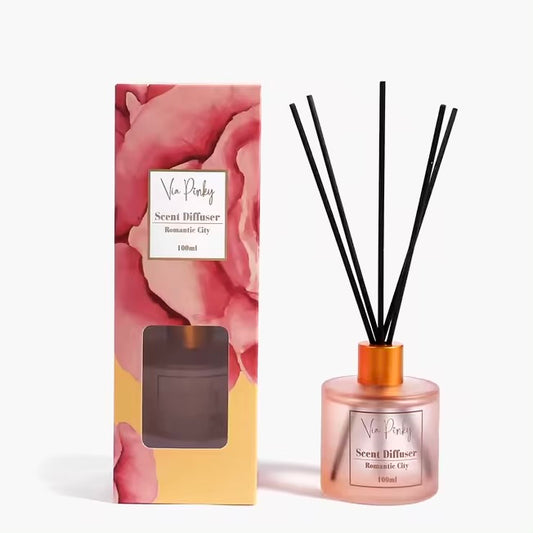 e. Αρωματικό Diffuser Χώρου Via Pinky “Romantic City” 100ml