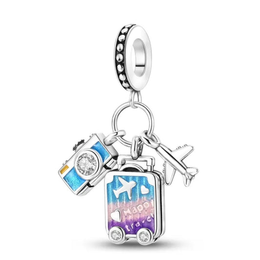 Charm για Βραχιόλι τύπου Pandora Travel Ασήμι 925