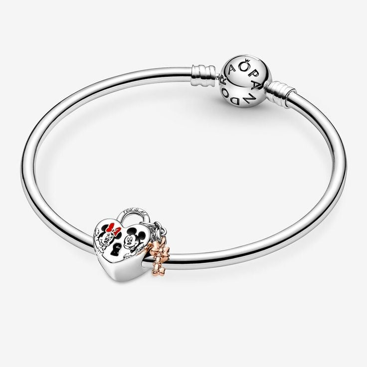 Charm για Βραχιόλι τύπου Pandora Mickey & Minnie Ασήμι 925