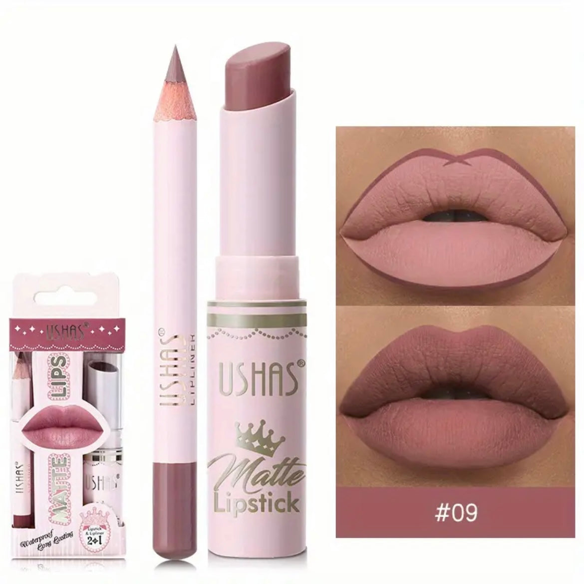 a. Lip Pencil & Matte Lipstick Ushas Set