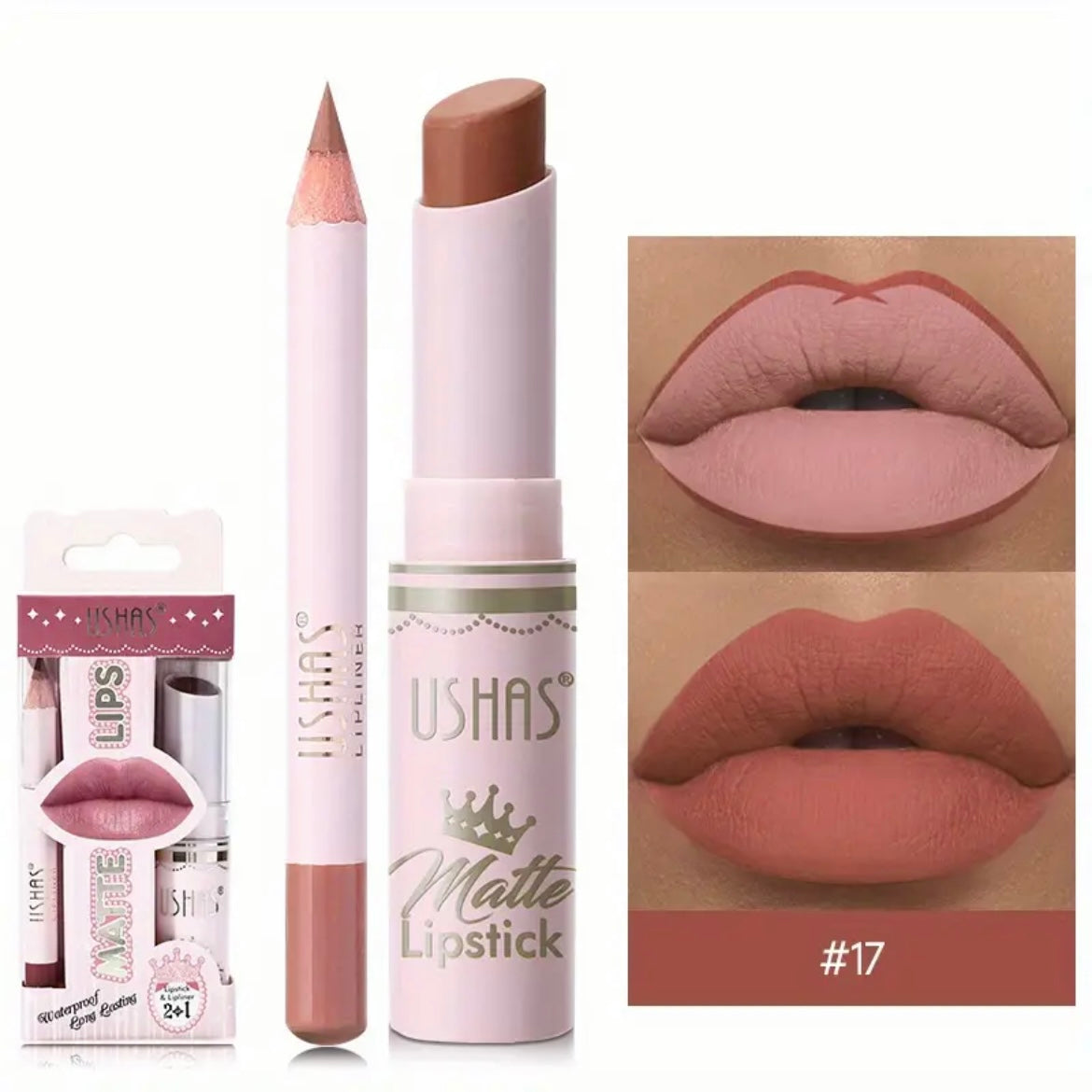 a. Lip Pencil & Matte Lipstick Ushas Set