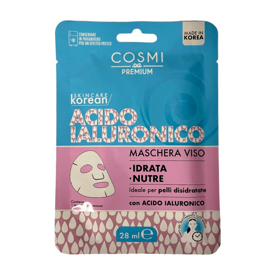 f. Μάσκα Προσώπου Cosmi Italia Hyaluronic Acid για Θρέψη 28ml